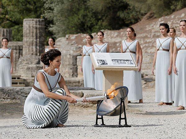 Templo de Hera, encendido de la llama olímpica
