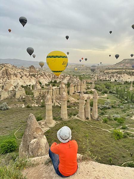 Globos al amanecer en Capadocia