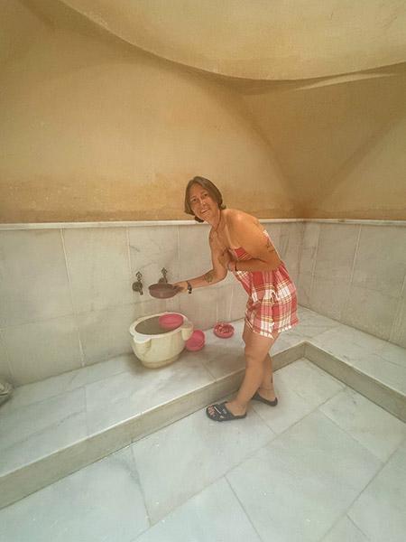 Sala caliente del hammam