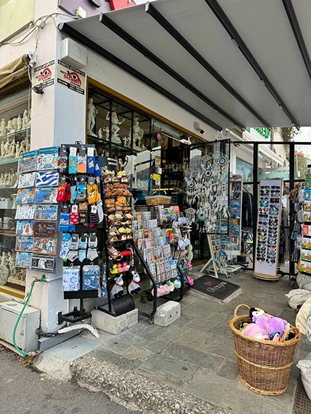 Tienda de souvenirs en Litochoro