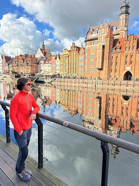 Admirando el reflejo del agua, Gdansk