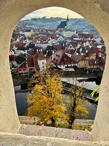 Cesky Krumlov desde uno de sus miradores